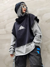 False Two Letter Printed Sweatshirt